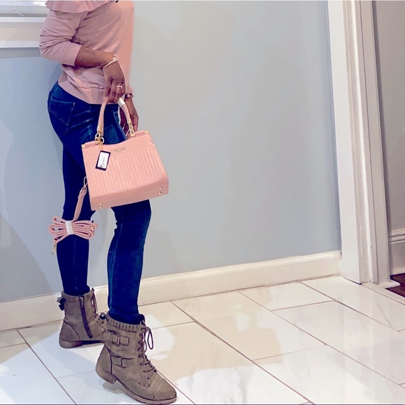 New BEBE Stud Micro Shopper Crossbody Purse Shoulder Bag - Picture 7 of 10